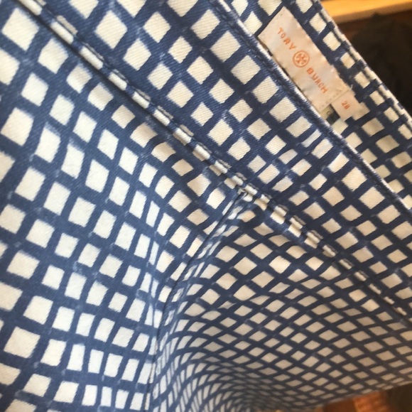 TORY BURCH CAPRIS | Blue Haven Plaid Capris | size 28 - Picture 11 of 11